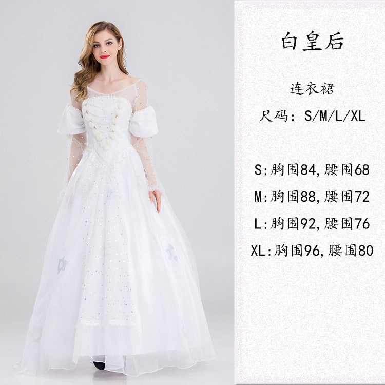 Adult Halloween Snow White Bell Cinderella Ice Sleeping Beauty Rapunzel Party Stage Performance Princess Dress