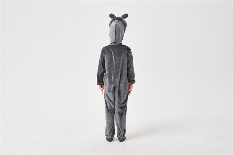 Halloween Big Bad Wolf Plays Parent-Child Animal Siaman Children's Drama Stage Performance Costume Big Tail Wolf
