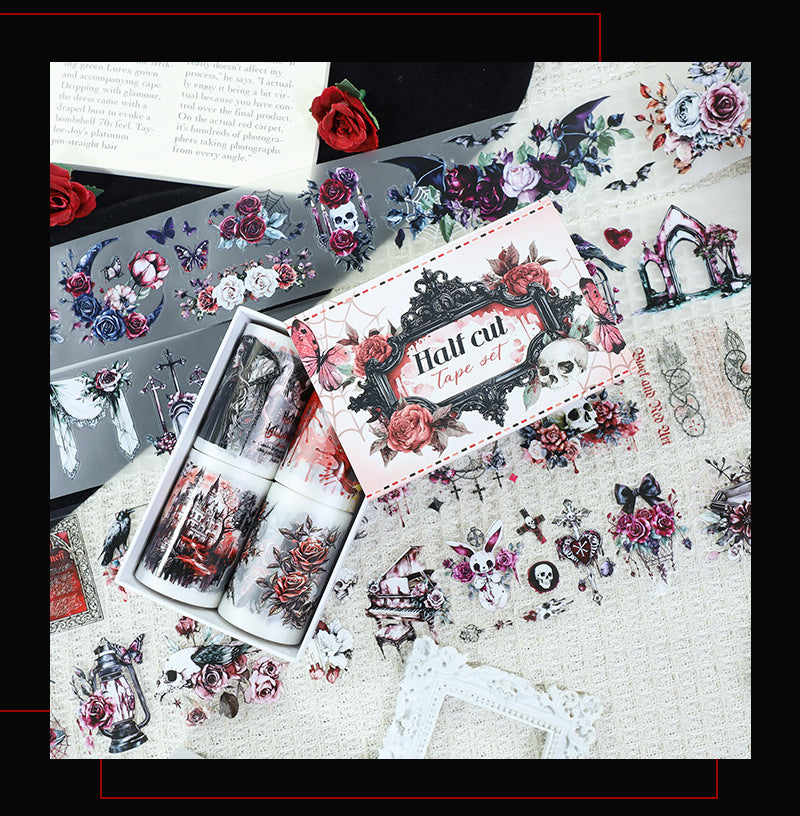 Foreign Trade Cross-Border Hot-Selling Halloween and Christmas Planner Materials DIY Decoration No-Cut Die-Cut Pet Planner Tape