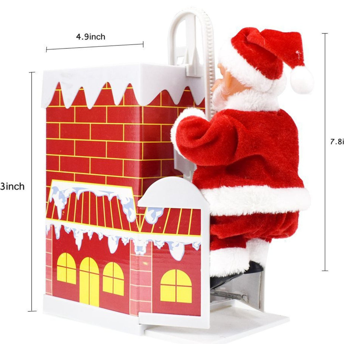 Climbing Chimney Santa Claus Electric Toy Climbing Beads Climbing Ladder Santa Claus Ornaments Christmas Decoration Gifts