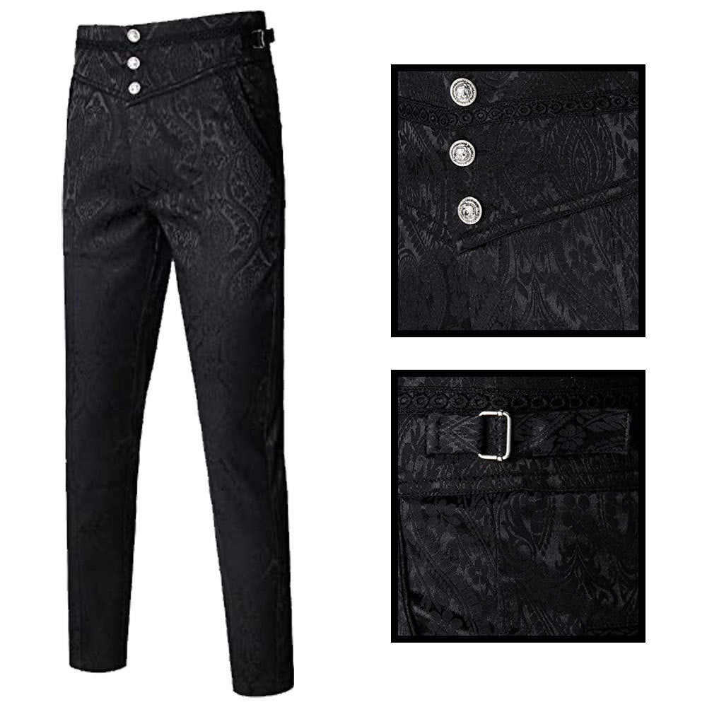 2025 New Halloween Vampire cosplay Pants Diablo Gothic Jacquard Pants in stock