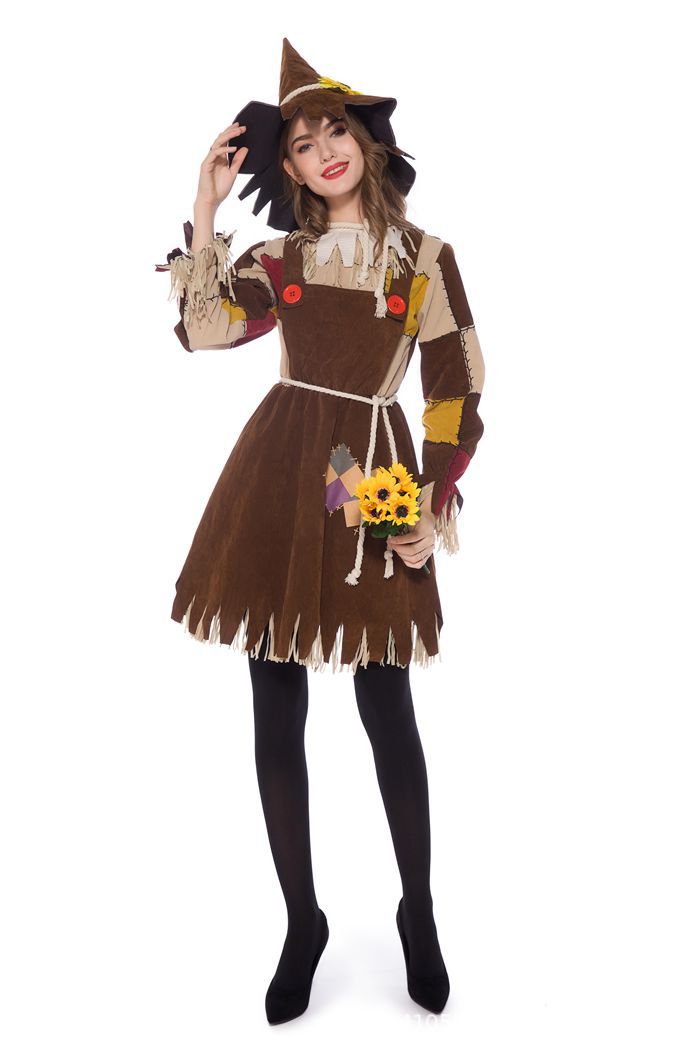 Halloween Adult Wizard of oz Family Stage Performance Scarecrow Costume Witch Witch Performance Cosplay