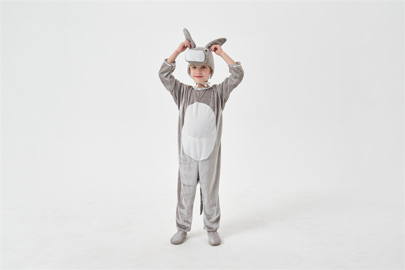 Halloween animals children's little donkey men and women cos animal jumpsuit children's day stage performance clothing