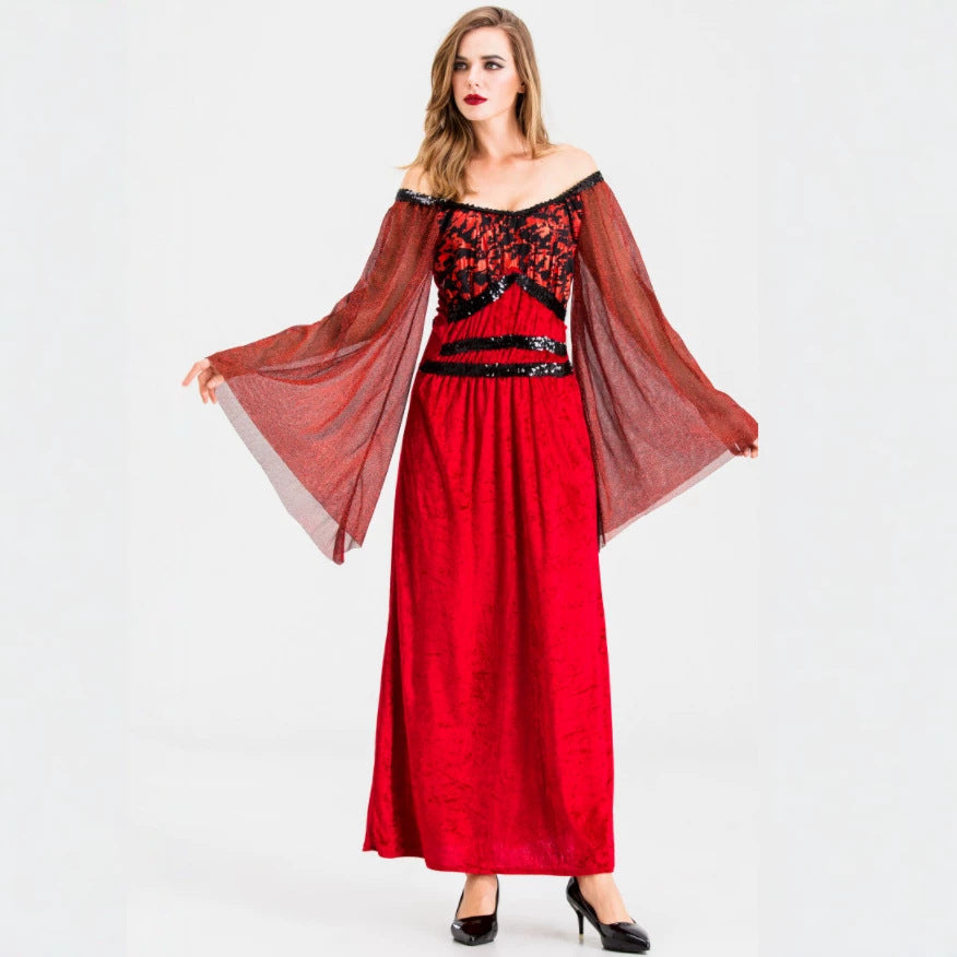 Halloween Masquerade Costume Family Vampire Witch Cos Movie Palace Haunted House Event Costume