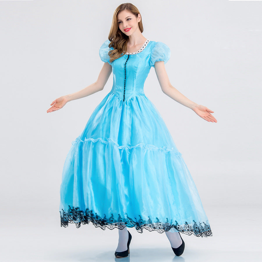 Halloween Costume Stage Costume Bright Cute Alice Fantasy Wonderland Princess Costume Fairy Tale Princess Dress
