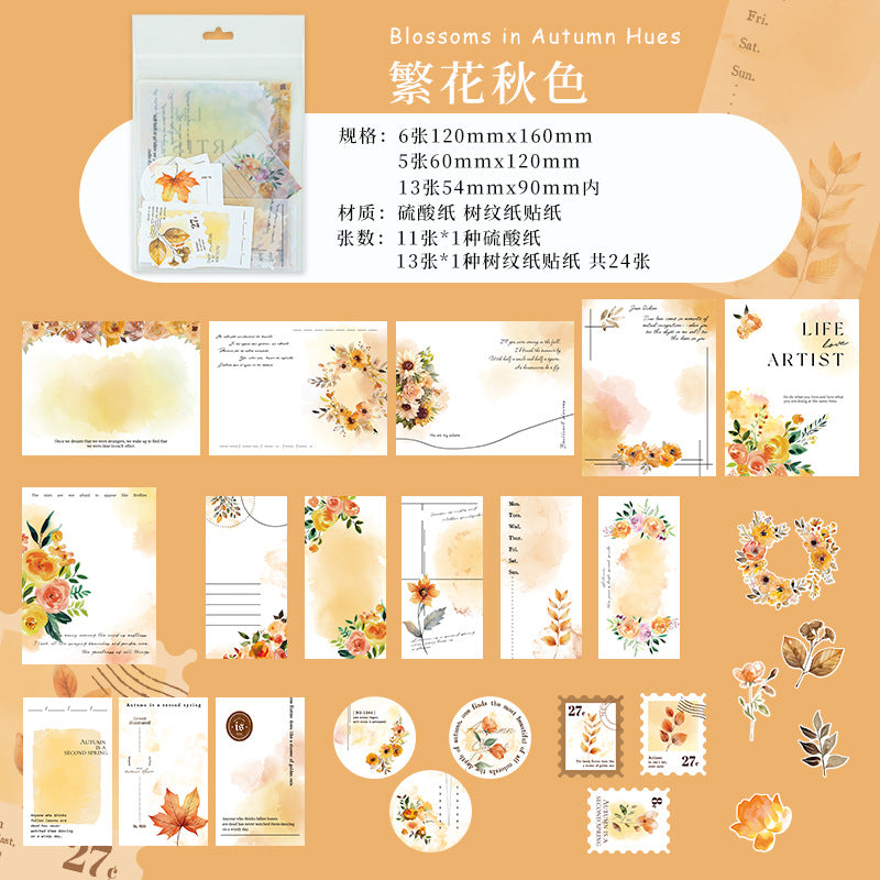 New Style Journal Background Sulfuric Acid Paper Diary Decoration Fresh Style Items Stickers Journal Material Paper Printing