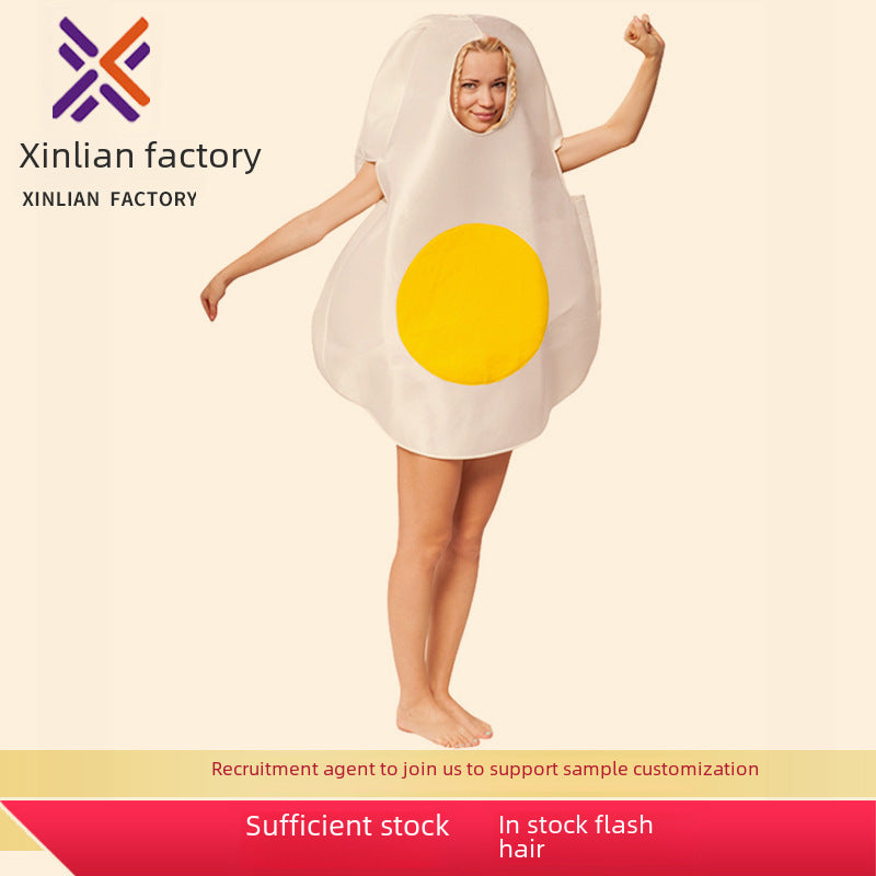 Amazon Halloween Cosplay Costume Female Character Food Fried Egg Costume Role Play Cos Costume