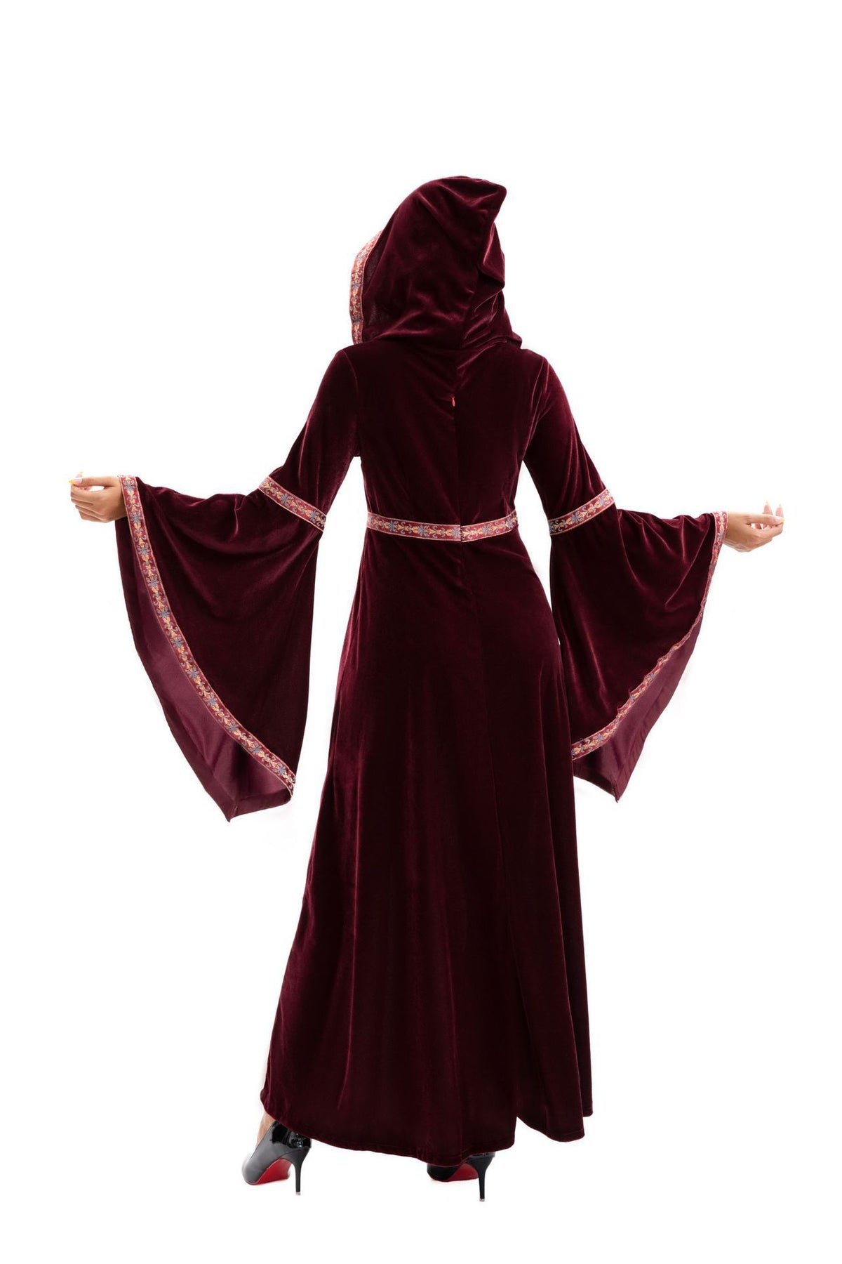 2025 Halloween Family Costume Performance Costume Party Performance Costume Adult European Medieval Burgundy Vampire