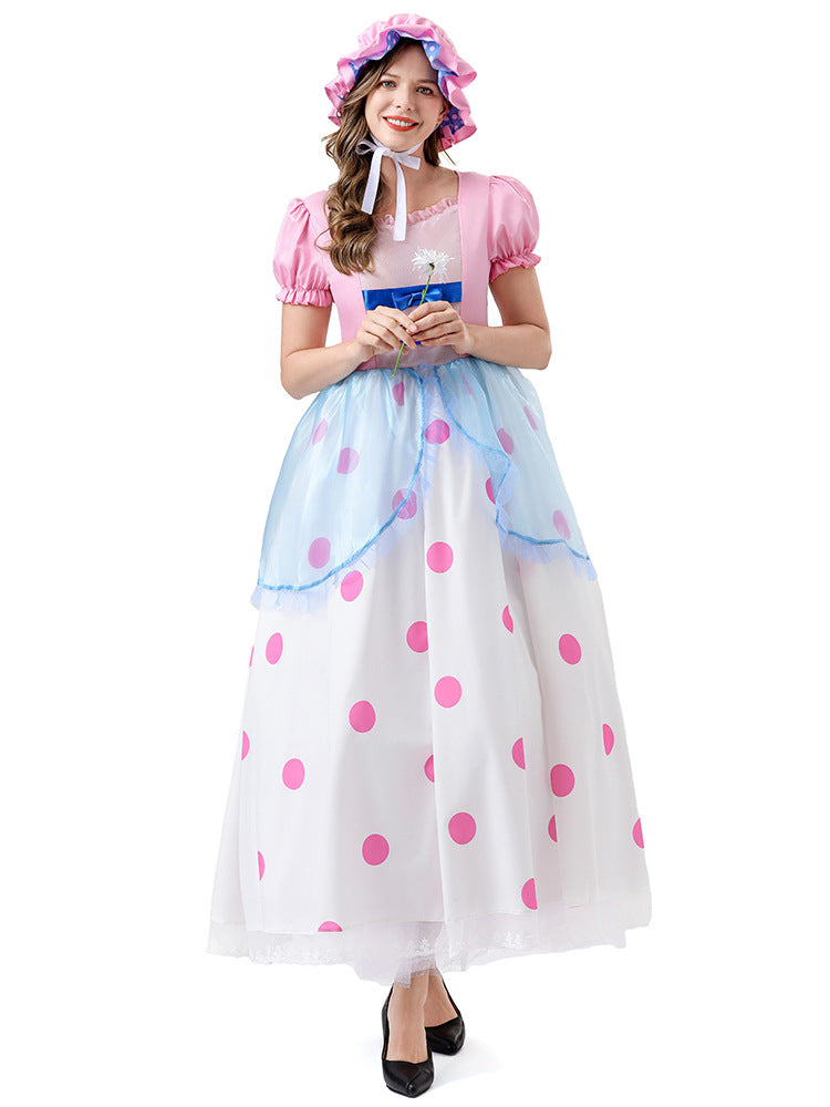 Toy Story Shepherdess Cosplay Costume Anime Character Shepherdess Long Dress Halloween Two-Dimensional Cosplay Costume