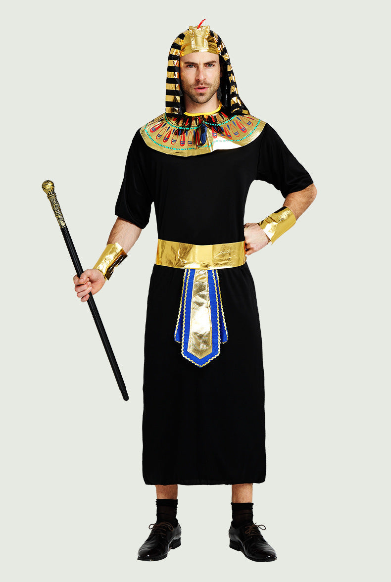Halloween Holiday Party Pharaoh Queen Cosplay Costume Egyptian Black Festival Halloween Party Costume