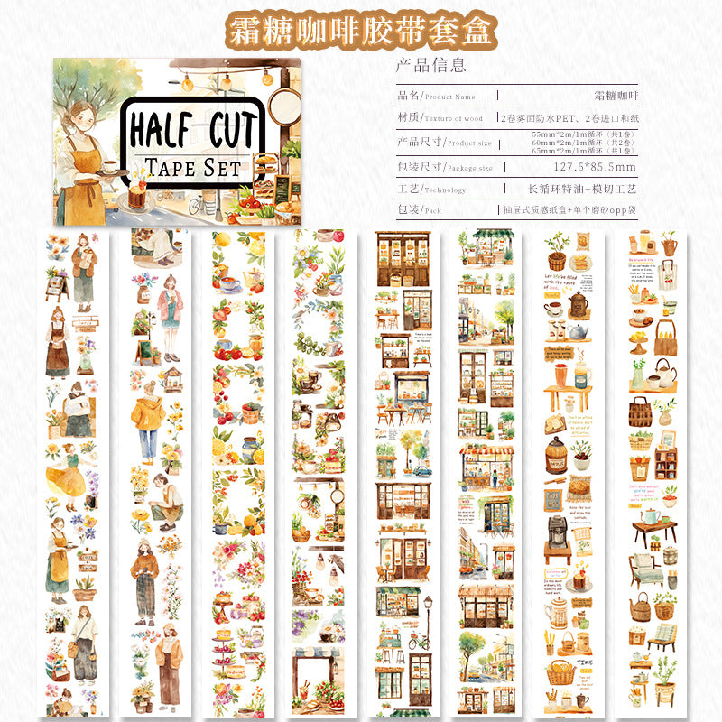 Foreign Trade Cross-Border Hot-Selling Halloween and Christmas Planner Materials DIY Decoration No-Cut Die-Cut Pet Planner Tape