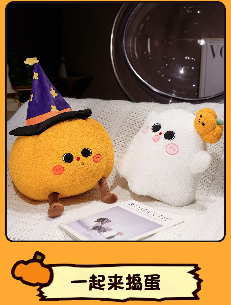 Cute Halloween Pumpkin Doll Ghost Imp Pillow Plush Toy Decoration Sofa Ornament Doll