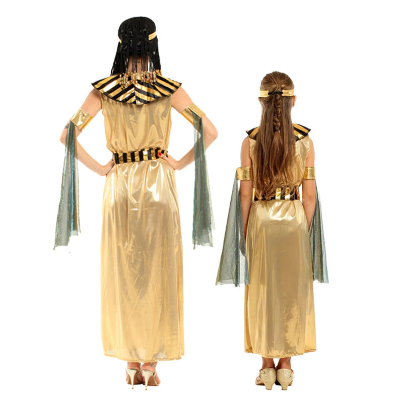 Halloween Cosplay Ancient Egyptian Costume Masquerade Egyptian Queen Little Princess Dress Costume