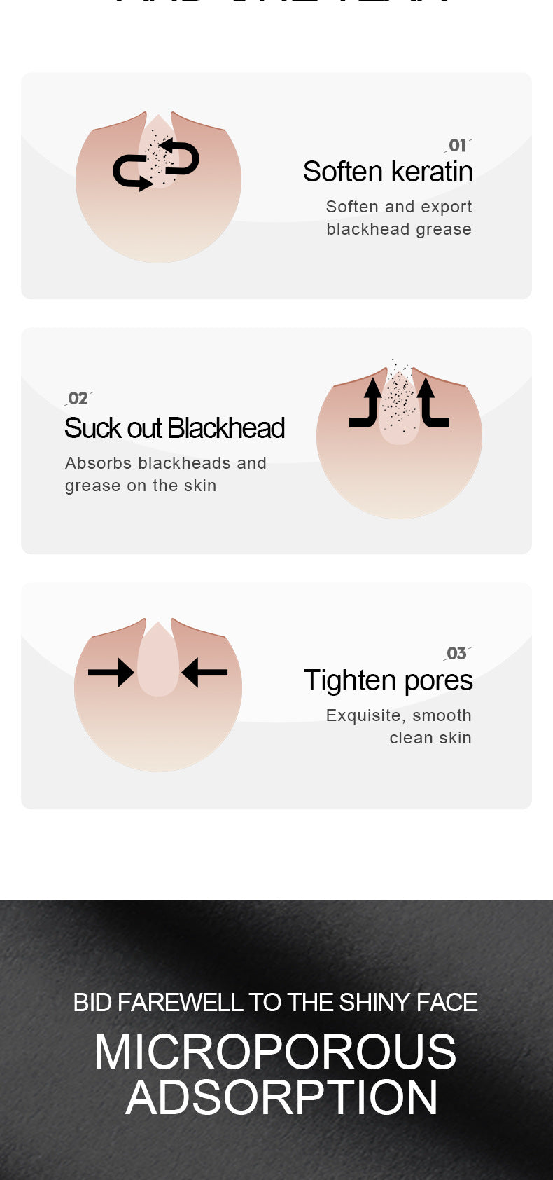 Blackhead Remover Mask Bamboo Charcoal Shrink Pores Acne Black Head Removal Cream Nose Cleansing Black Peel Off Masks Skin Care