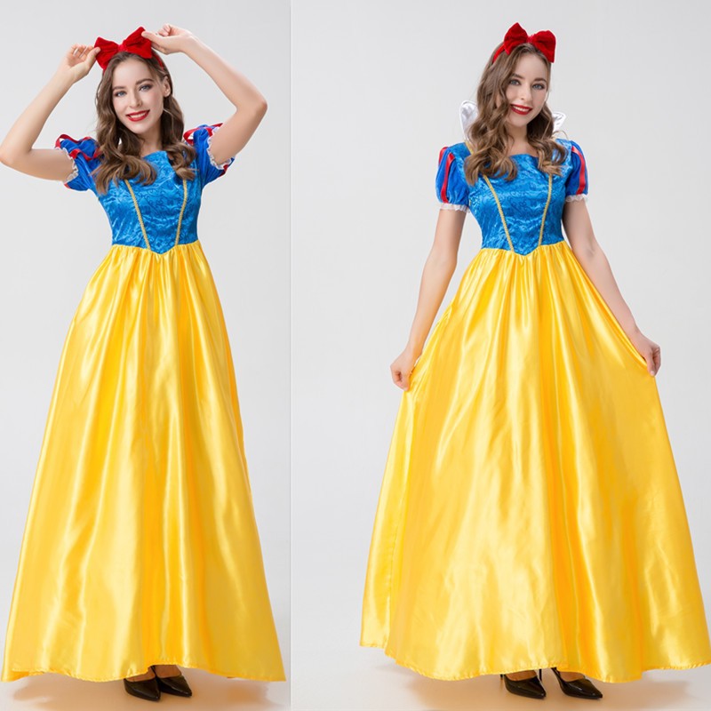 Halloween Adult Snow White Christmas Annual Party Cosplay Queen Cinderella Wedding Dress Costume Wholesale