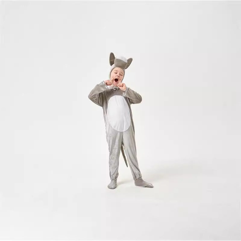 Halloween animals children's little donkey men and women cos animal jumpsuit children's day stage performance clothing