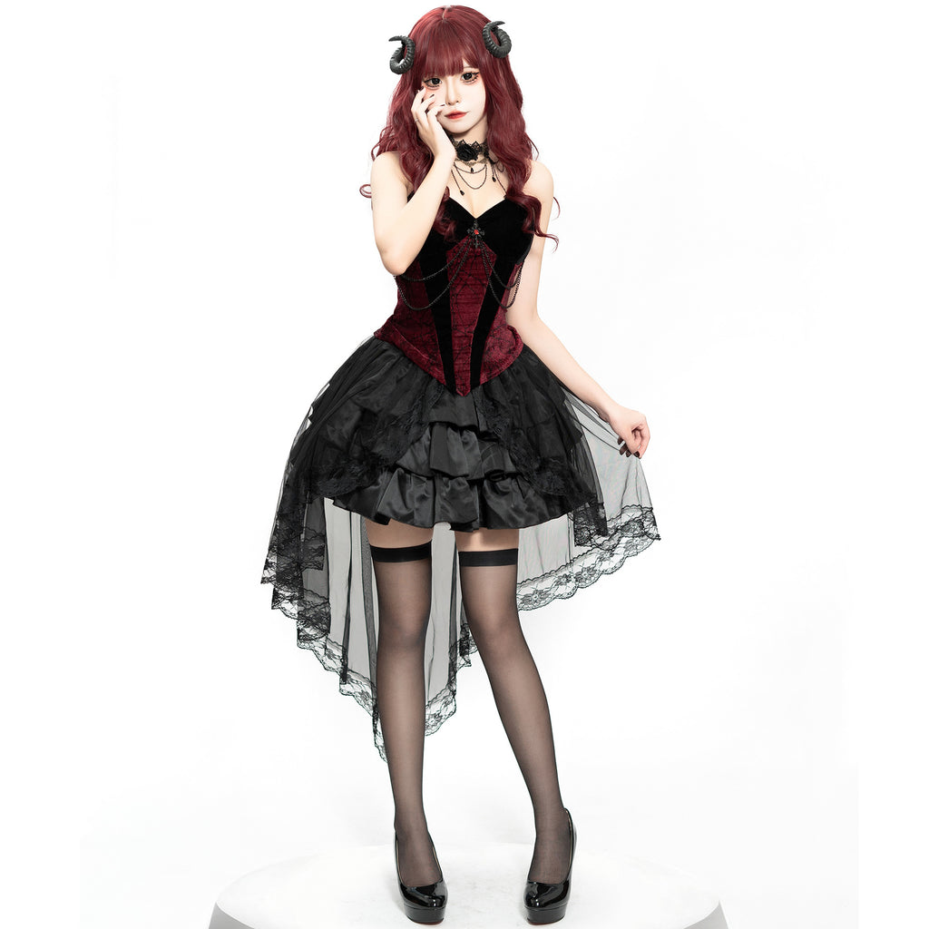 Halloween Adult Duchess Vampire Dark Gothic Witch Stage Cosplay Cos Costume