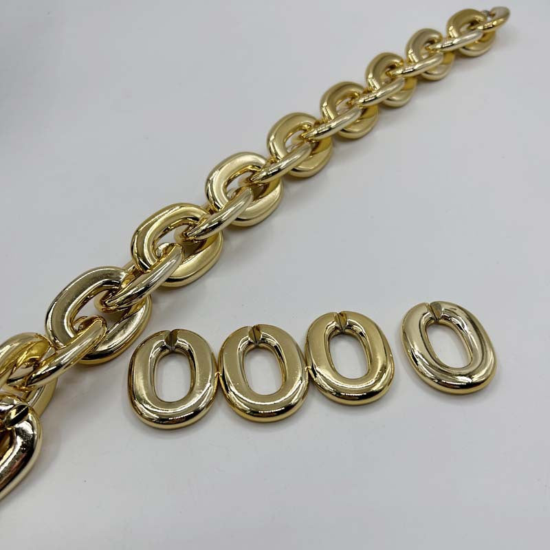 2025 Halloween Christmas Necklace Holiday Party Team Fan Ccb Thick Necklace Exaggerated Hip-Hop Big Gold Chain