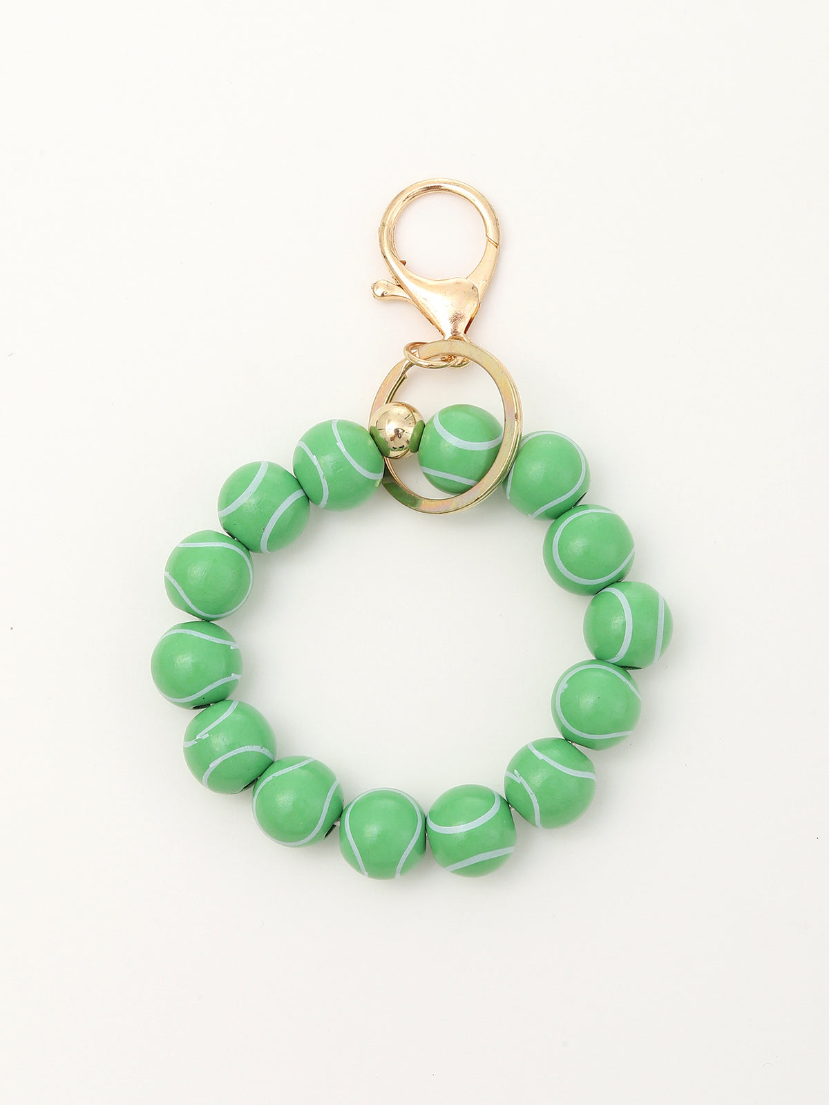 Sporty Baseball Independence Day Halloween Wooden Beads Wooden Fruit Summer Party Keychain Bracelet