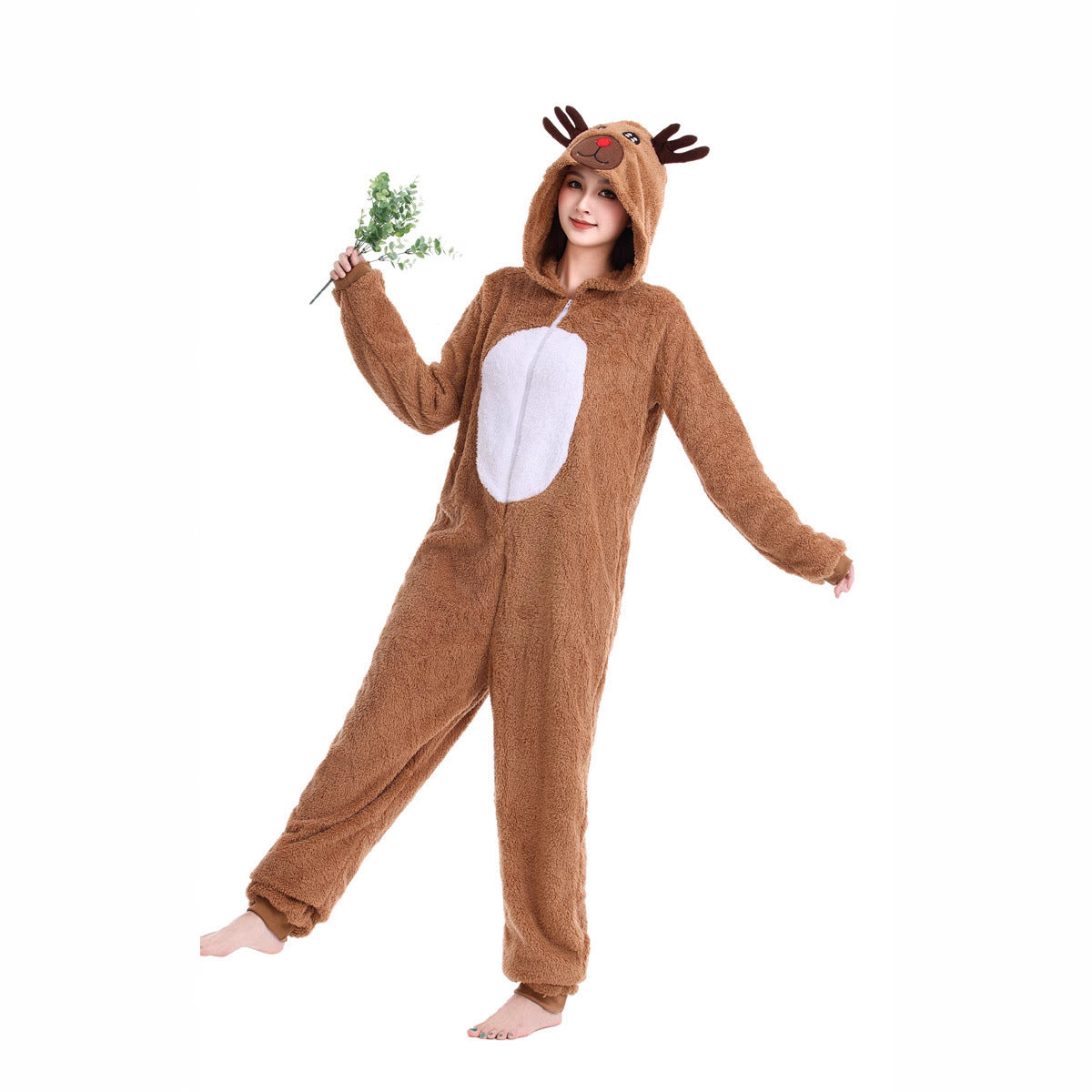 halloween elk caribou play flannel animal conjoined elk christmas performance show stage caribou