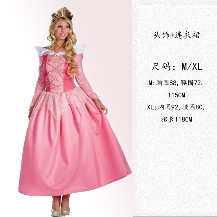 Adult Halloween Snow White Bell Cinderella Ice Sleeping Beauty Rapunzel Party Stage Performance Princess Dress