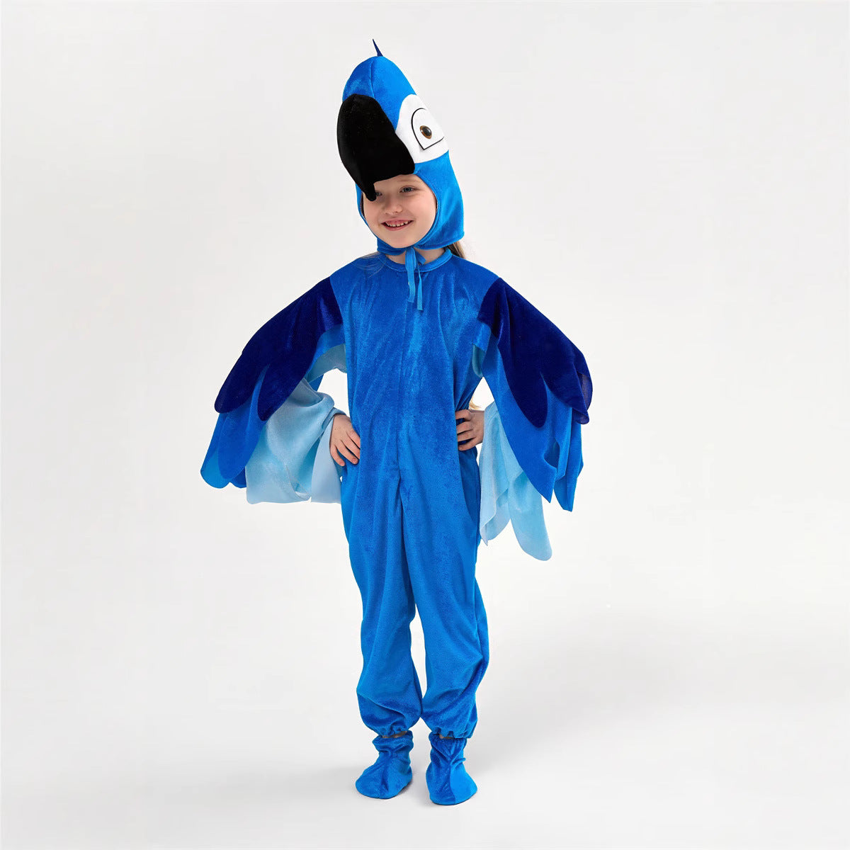 Halloween Children's Performance Costume Cartoon Animal One-piece Costume Blue Red Parrot COS Performance Costume