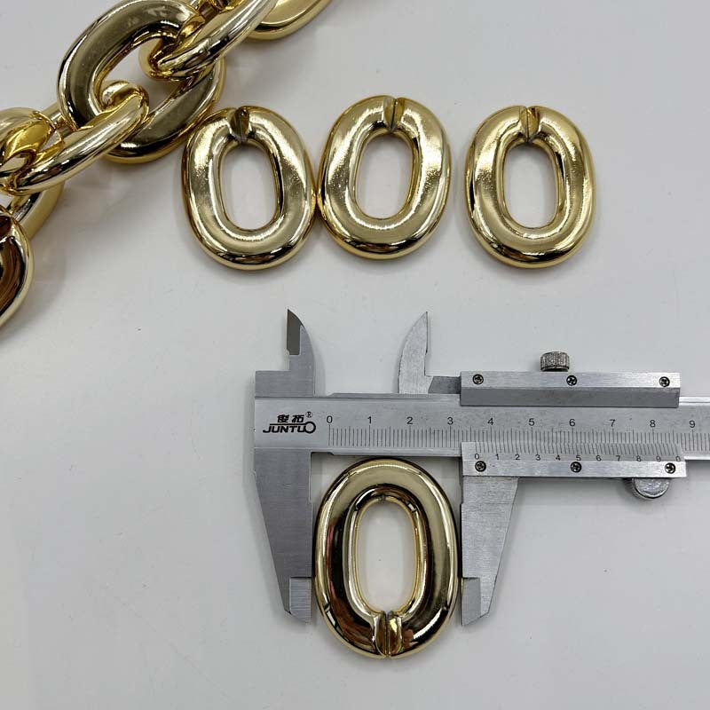2025 Halloween Christmas Necklace Holiday Party Team Fan Ccb Thick Necklace Exaggerated Hip-Hop Big Gold Chain