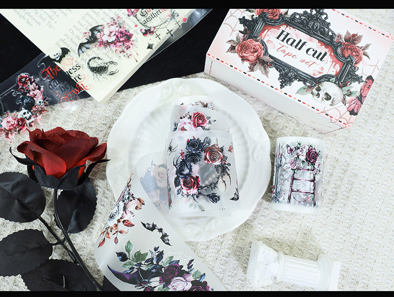 Foreign Trade Cross-Border Hot-Selling Halloween and Christmas Planner Materials DIY Decoration No-Cut Die-Cut Pet Planner Tape