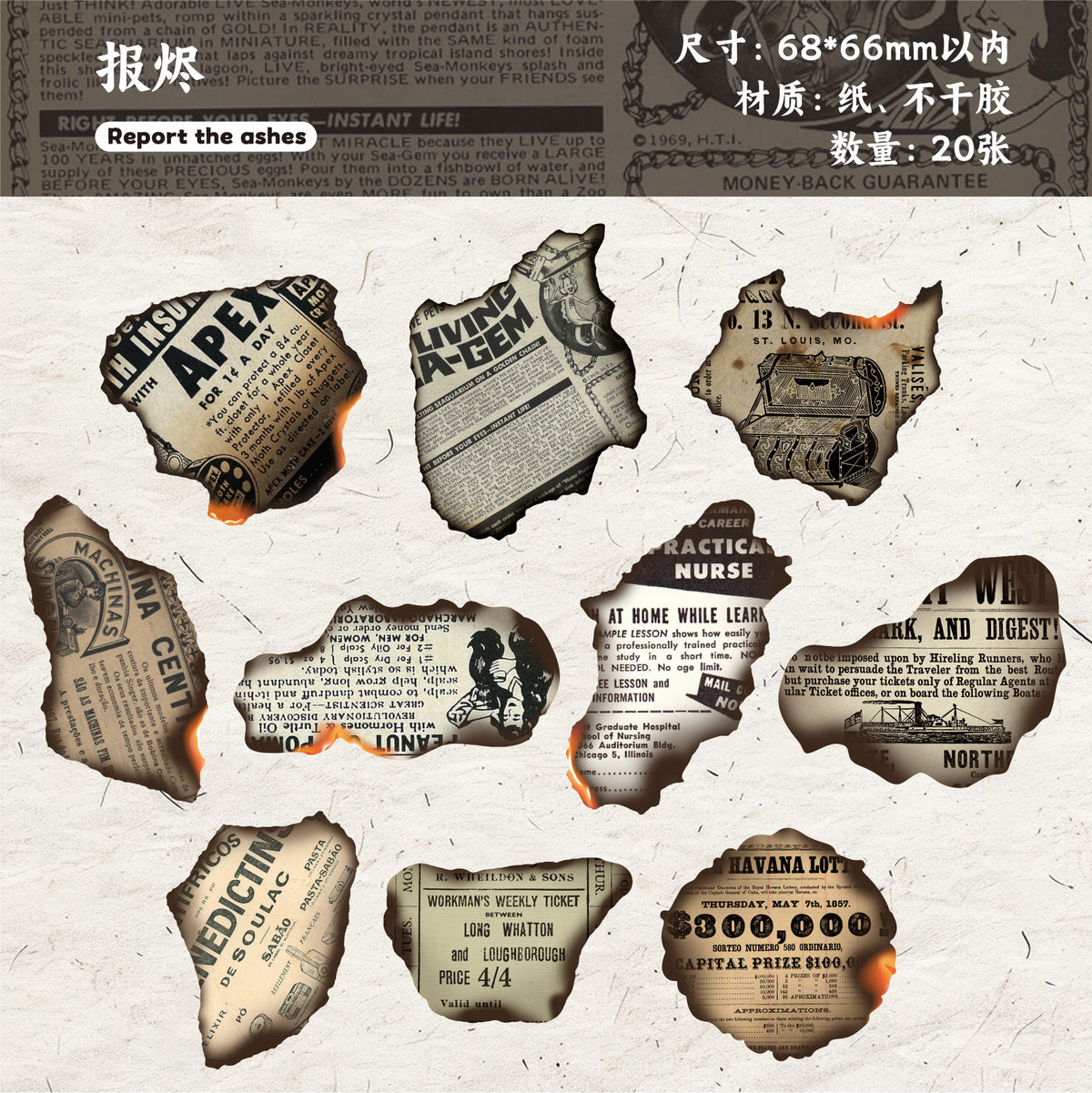 Retrostory Time Fragments Series Creative Sticker Pack Retro Style Base Decoration Collage Landscaping Journal Stickers