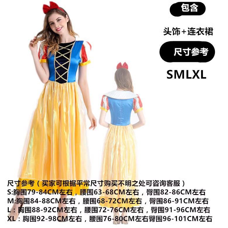 Halloween Adult Snow White Christmas Annual Party Cosplay Queen Cinderella Wedding Dress Costume Wholesale