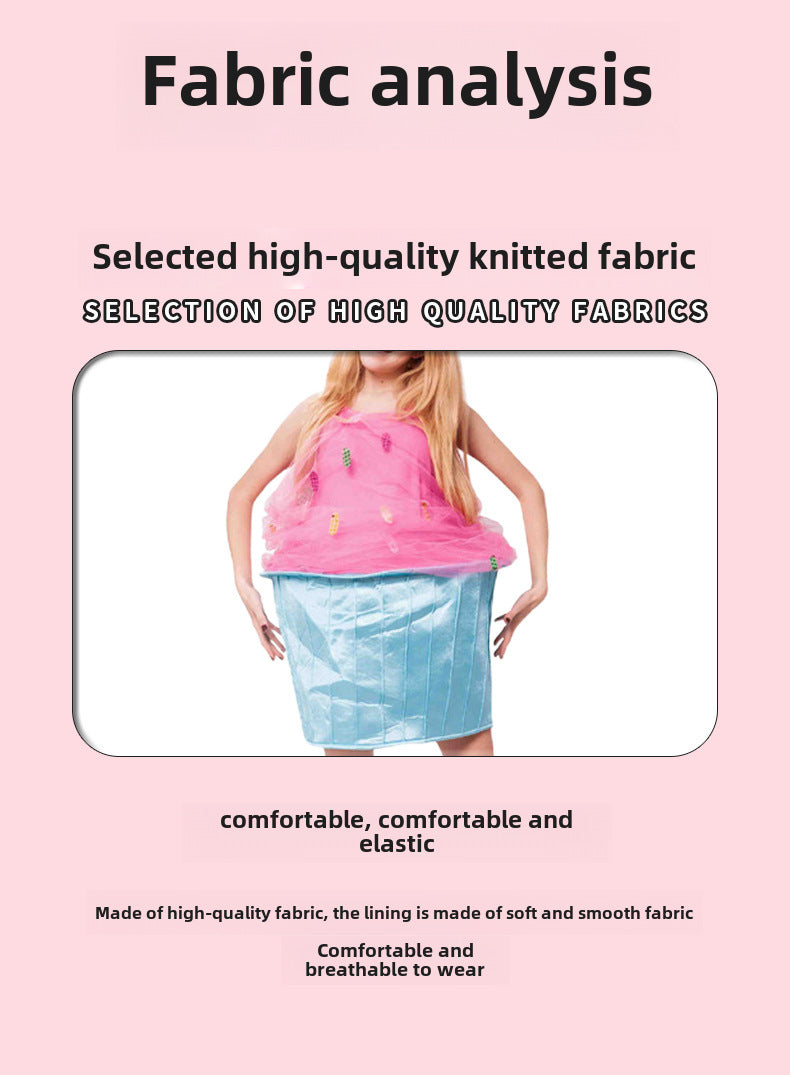 Cross Border Special for Mardi Gras Halloween New cosplay Prom Stage Dress Adult Cake Hooded suit