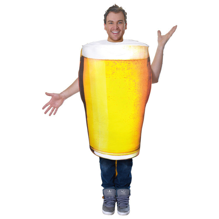 Cross-border supply Halloween beer mug performance costume cosplay role-playing funny adult male performance costume