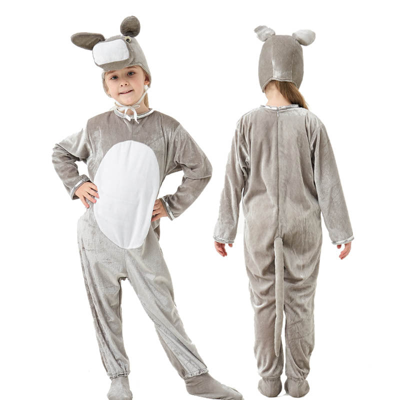 Halloween animals children's little donkey men and women cos animal jumpsuit children's day stage performance clothing