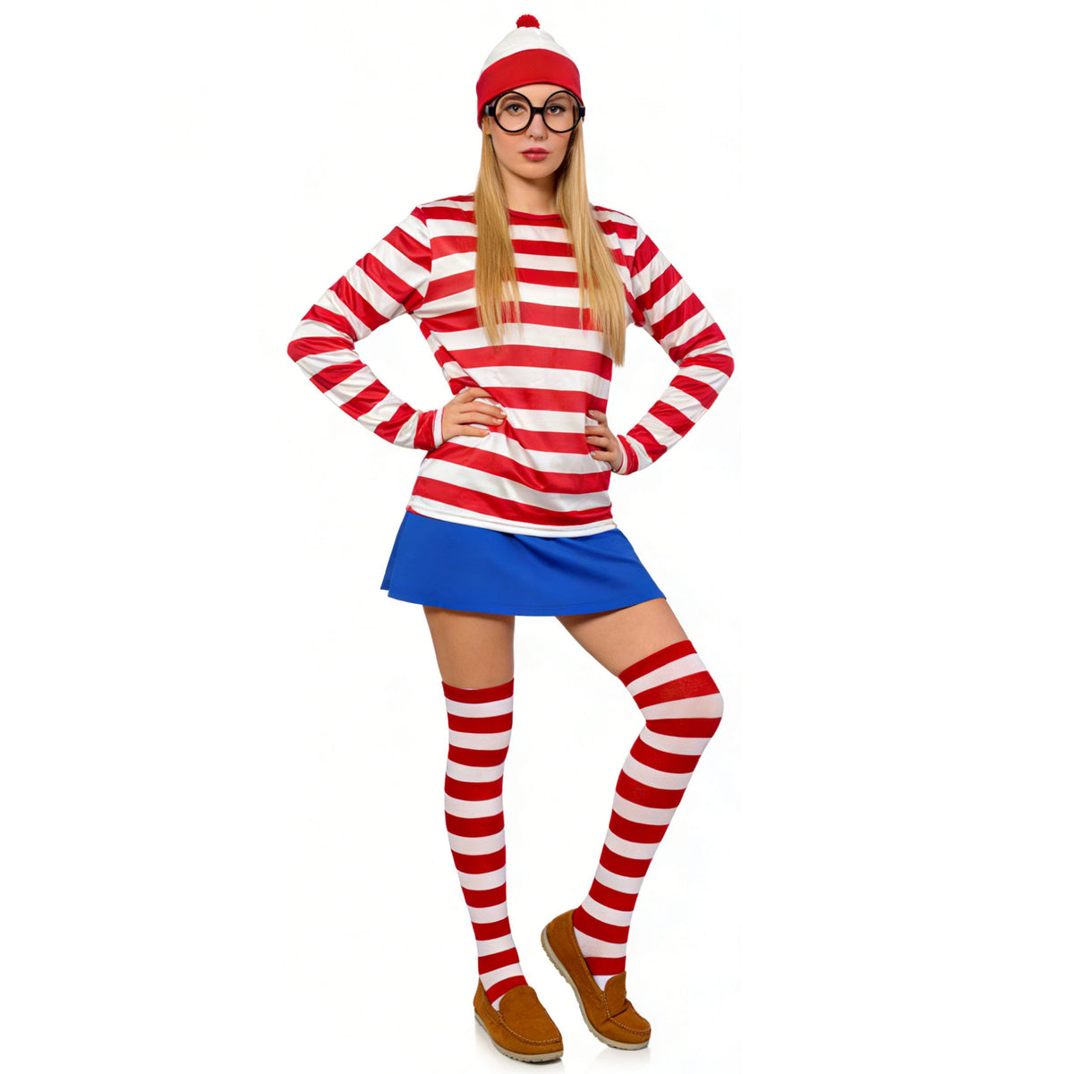 Halloween Costume Smart Wally Where's Wally UK Anime Costume cosplay Couple Costume