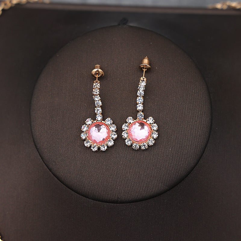Korean Bride Necklace Earrings Two-piece Decorations Wedding Yarn Wedding Jewelry Wedding Accessories Dance Studio