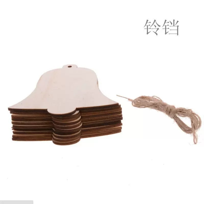 Christmas Crafts Creative Christmas Tree Ornaments Carved Wood Holiday Party Decoration Tags Home Decoration Props