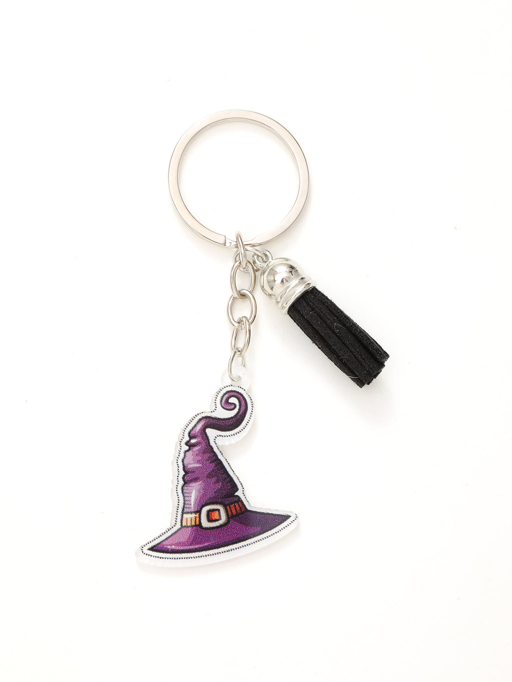 New Halloween Funny Acrylic Keychain Bat Pumpkin Head Witch Tassel Pendant Bag Accessories Pendant