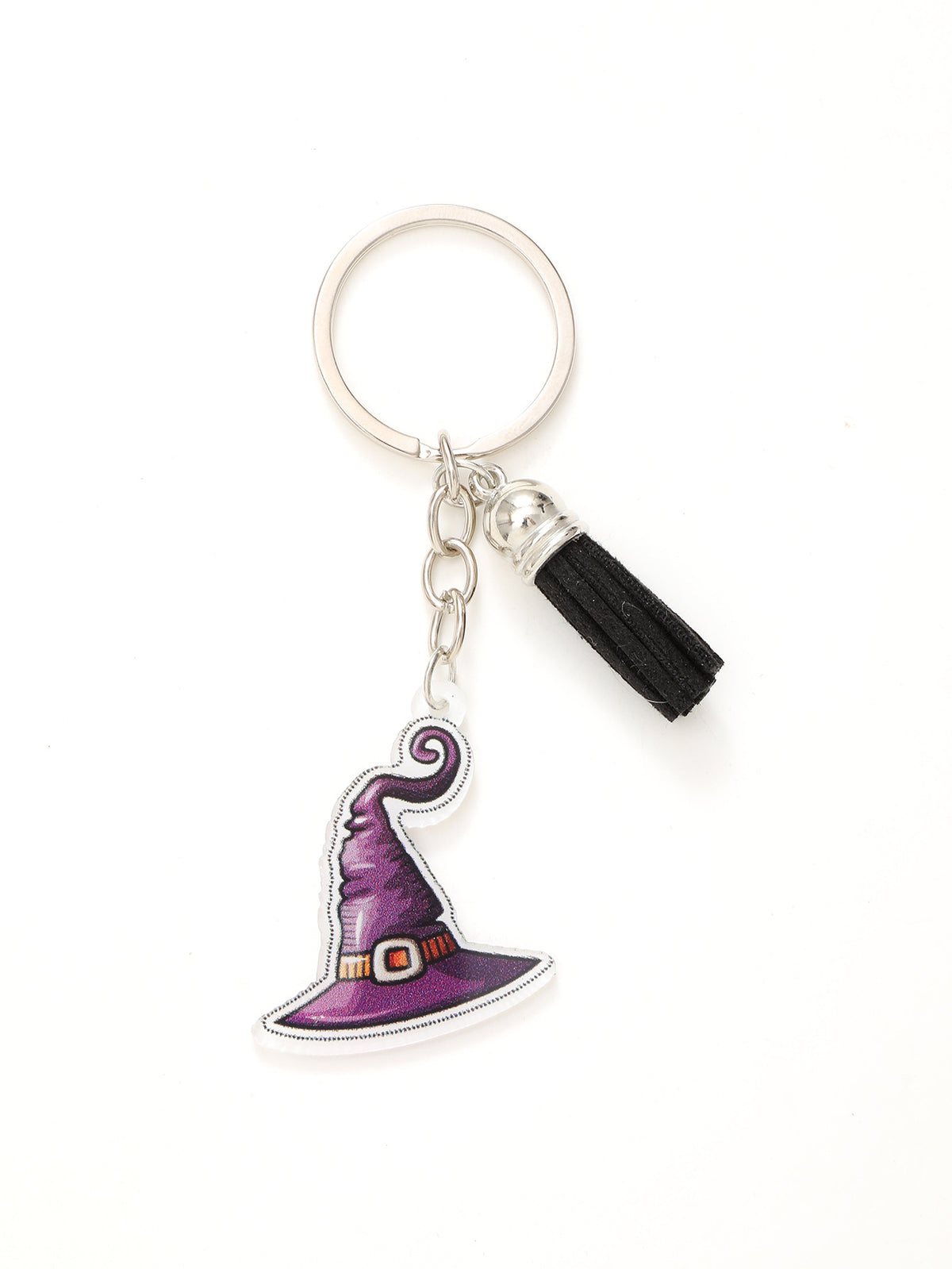 New Halloween Funny Acrylic Keychain Bat Pumpkin Head Witch Tassel Pendant Bag Accessories Pendant