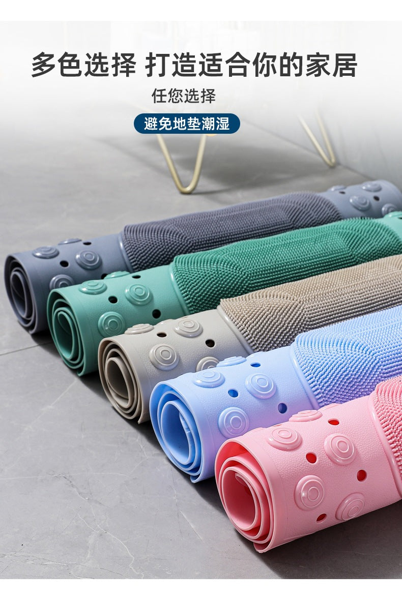 New Non-slip Bath Mat with Suction Cup and Drain Hole, Soft Machine-washable Shower Mat Non-slip Bath Mat