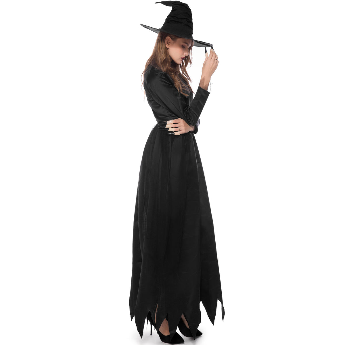 Export Halloween Cos Adult Black Witch Dark Demon Horror Masquerade Ghost Bride Costume
