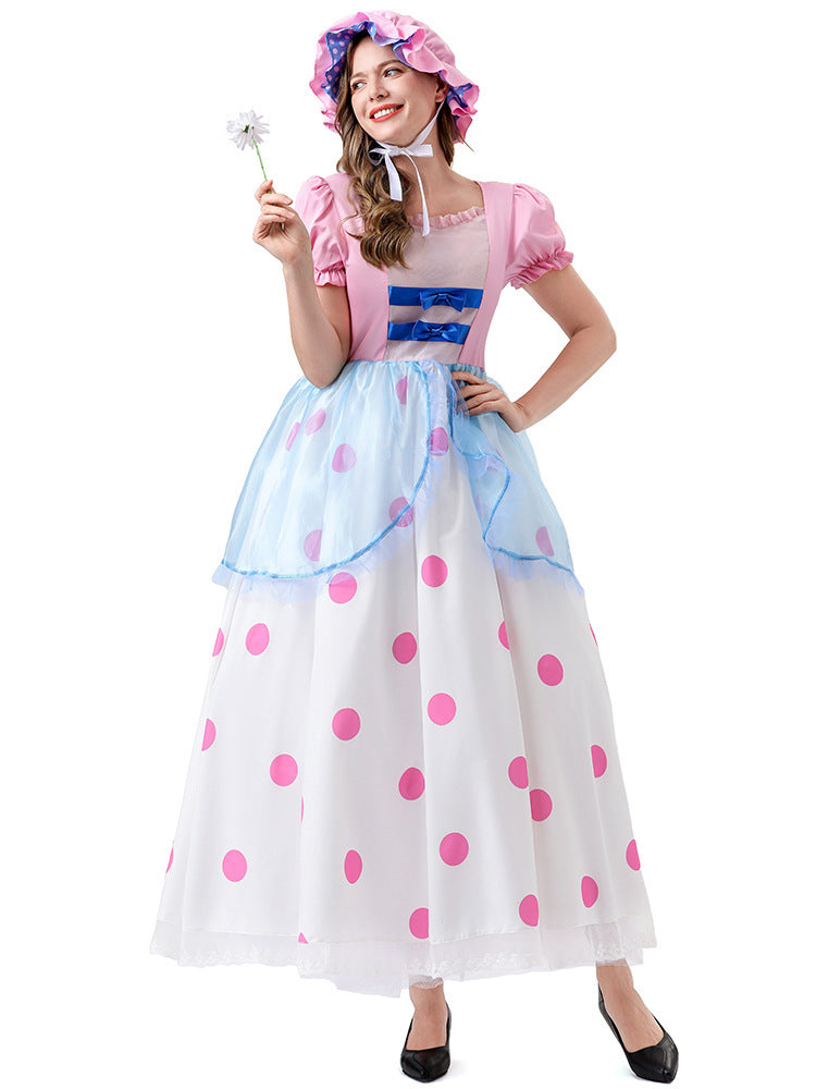 Toy Story Shepherdess Cosplay Costume Anime Character Shepherdess Long Dress Halloween Two-Dimensional Cosplay Costume