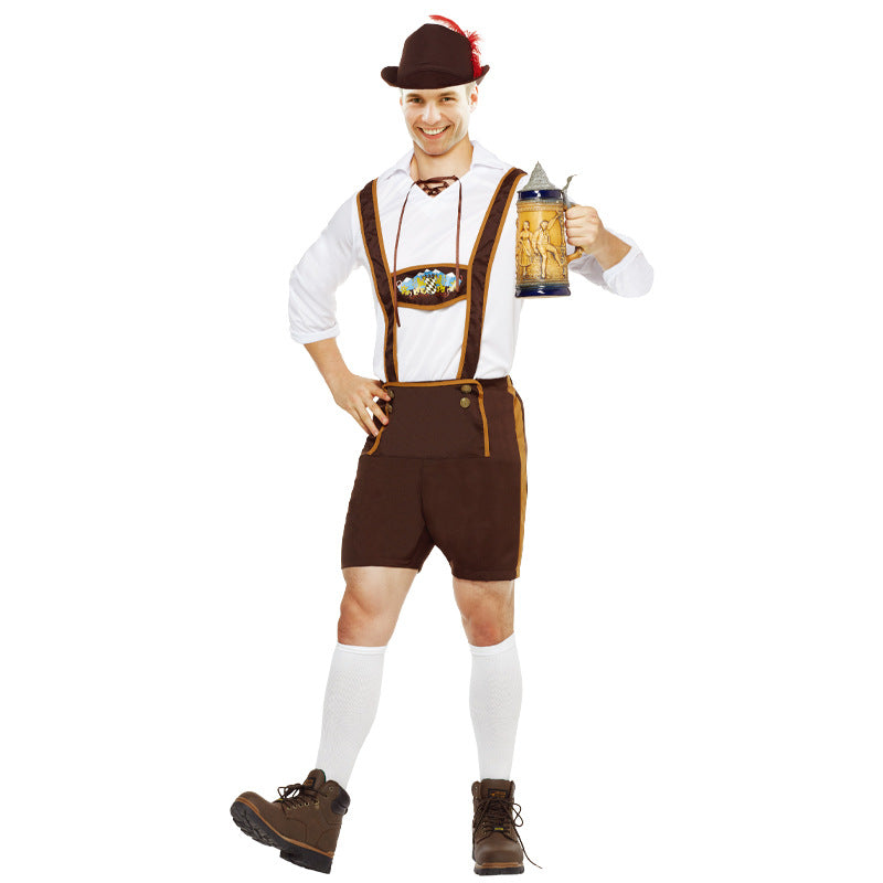 German Oktoberfest Men's Adult Performance Costumes Alpine Folk Costumes Stage Performance Role-Playing