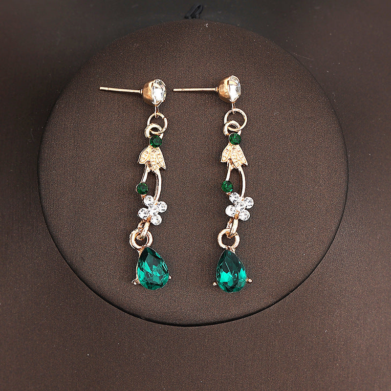 Korean Bride Necklace Earrings Two-piece Decorations Wedding Yarn Wedding Jewelry Wedding Accessories Dance Studio