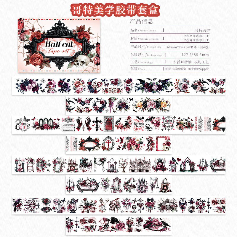 Foreign Trade Cross-Border Hot-Selling Halloween and Christmas Planner Materials DIY Decoration No-Cut Die-Cut Pet Planner Tape