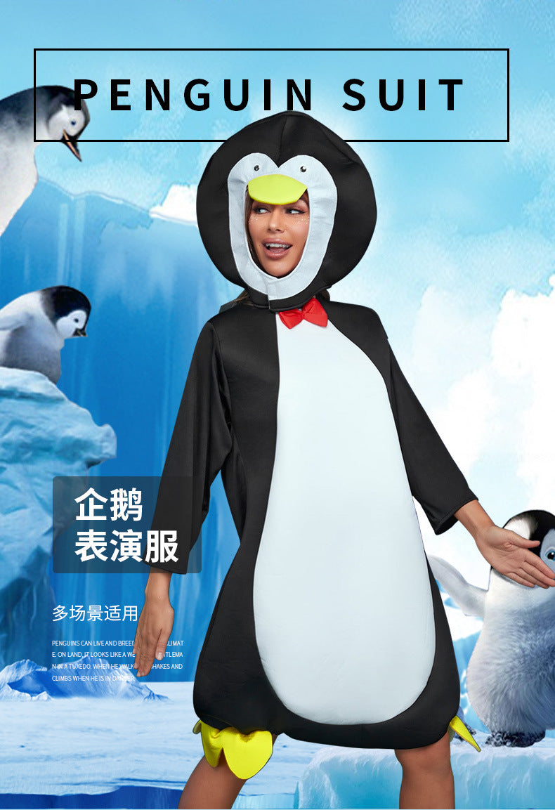 Manufacturer Wholesale Christmas Holiday Animal Costumes Cartoon Penguin Stage Performance Cosplay Costumes