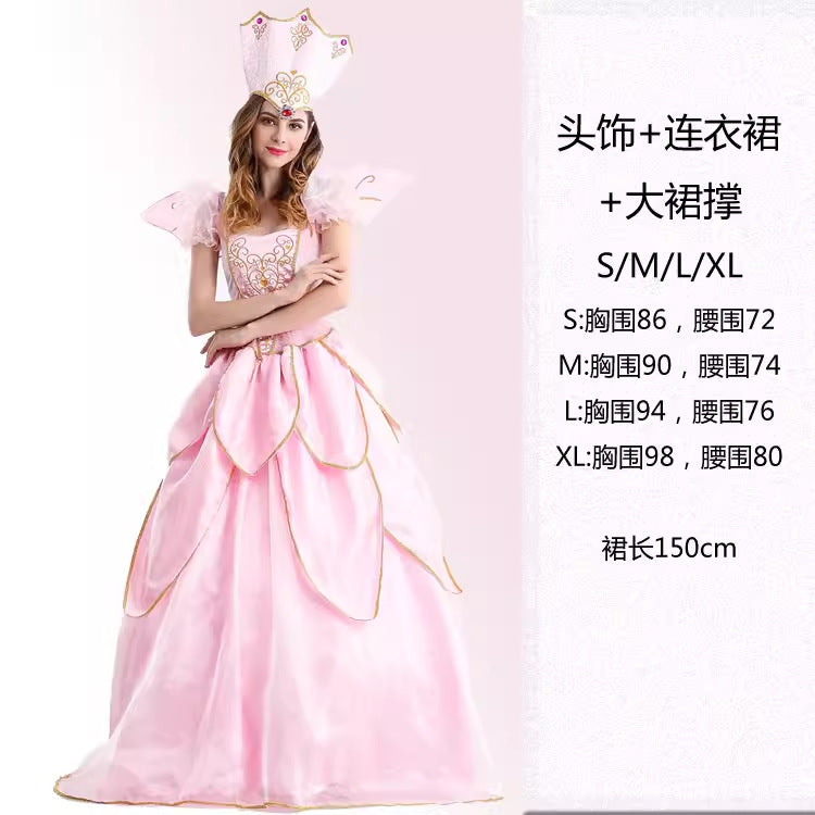 Adult Halloween Snow White Bell Cinderella Ice Sleeping Beauty Rapunzel Party Stage Performance Princess Dress