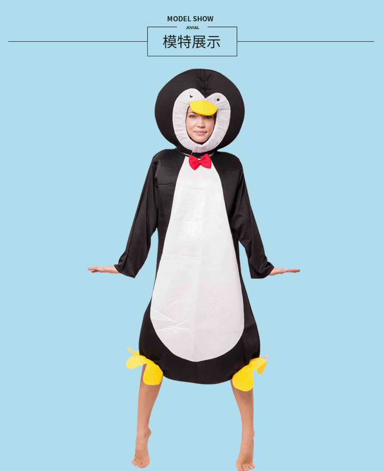 Manufacturer Wholesale Christmas Holiday Animal Costumes Cartoon Penguin Stage Performance Cosplay Costumes