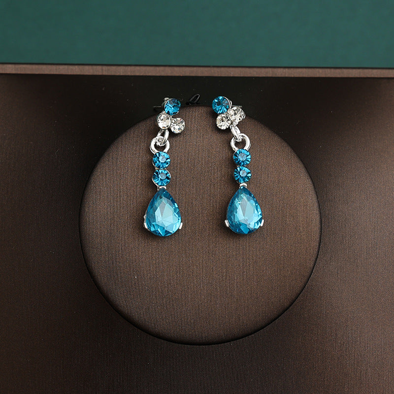 Korean Bride Necklace Earrings Two-piece Decorations Wedding Yarn Wedding Jewelry Wedding Accessories Dance Studio