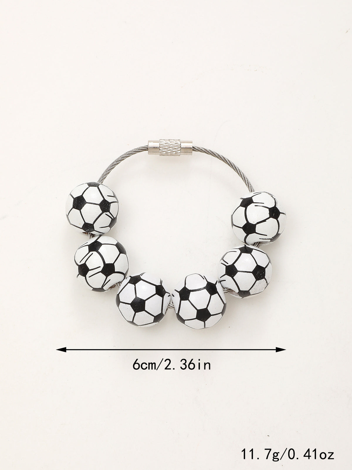 Sporty Baseball Independence Day Halloween Wooden Beads Wooden Fruit Summer Party Keychain Bracelet