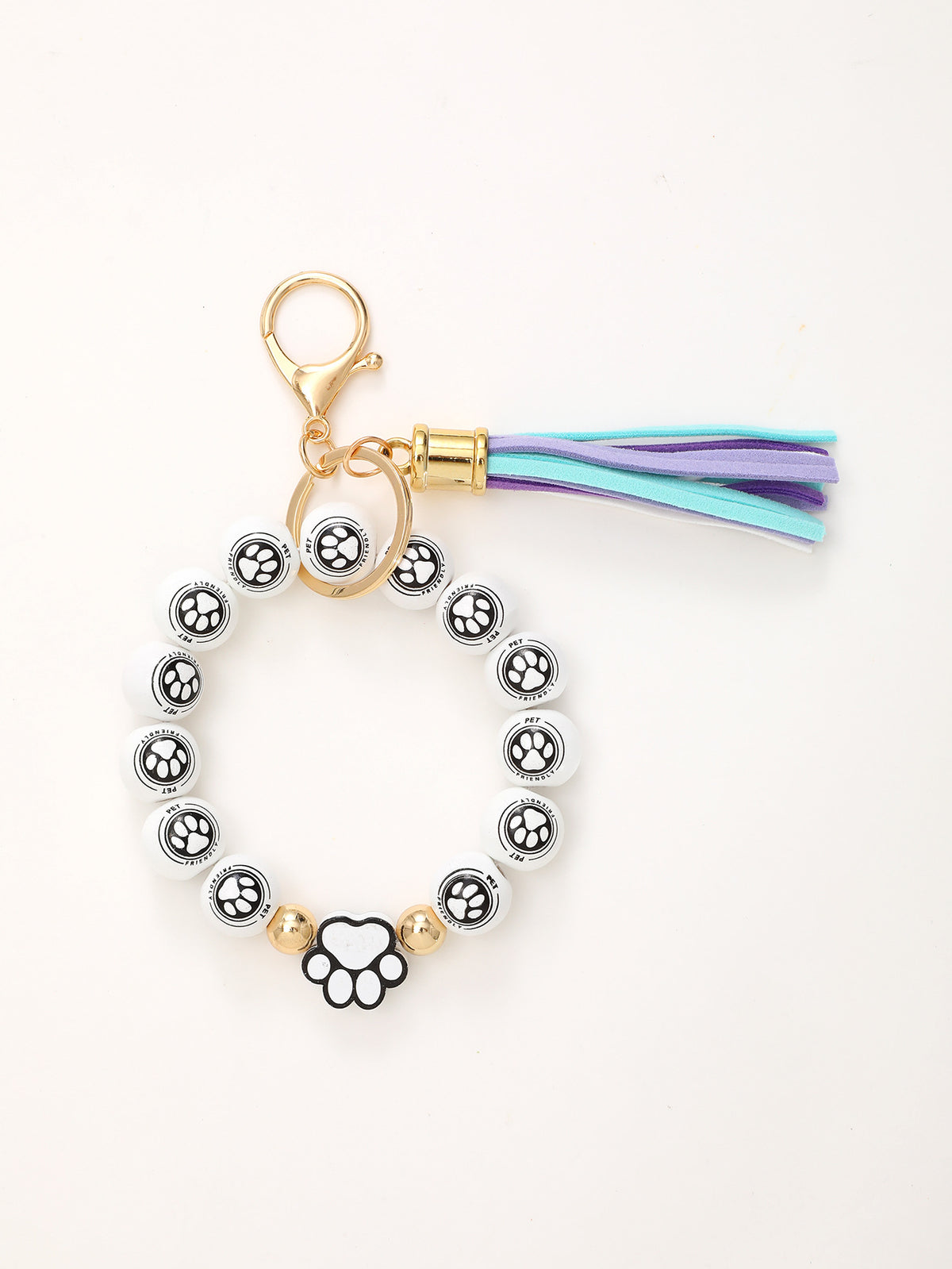 Sporty Baseball Independence Day Halloween Wooden Beads Wooden Fruit Summer Party Keychain Bracelet